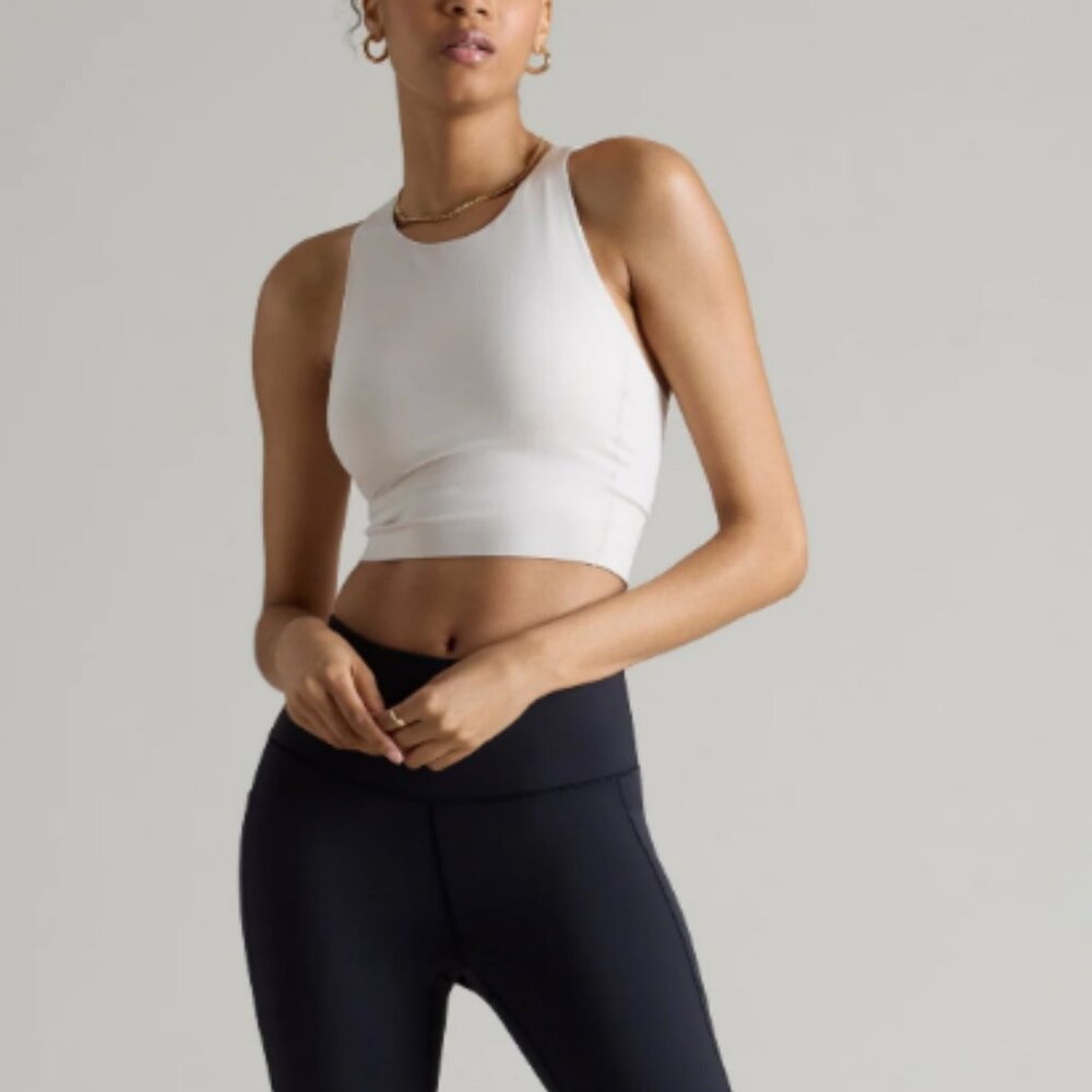 RHONE Revive Longline Bra Taupe Size Medium